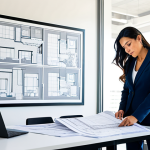 **

"A professional Latina architect in a modern office, reviewing blueprints, fully clothed in a stylish business suit, appropriate attire, safe for work, perfect anatomy, natural proportions, professional photography, bright lighting, family-friendly."

**