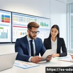 행정안전 실무 체크리스트 - A modern public administration office environment with a diverse team of professionals collaborating...