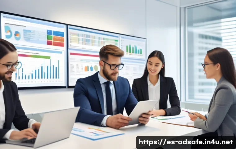 행정안전 실무 체크리스트 - A modern public administration office environment with a diverse team of professionals collaborating...